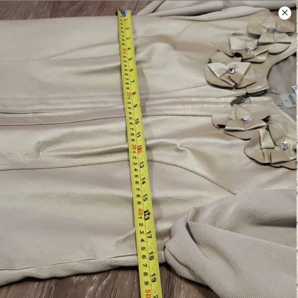 (L) Peter Nygard 100% Leather Knit Detail Metallic Fancy Formal Special Occasion - Picture 5 of 9